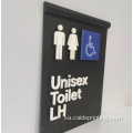 პერსონალიზებული LED Metal Backlit Braille ტუალეტის ნიშანი